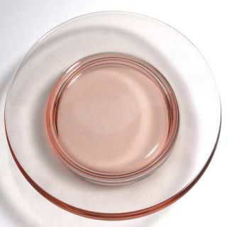 Unknown Crystal Unk8760 Luncheon Plate   All Pale Pink, No Design, Ball Stem