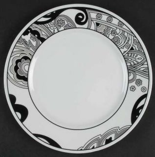 Corning Nouveau Dinner Plate, Fine China Dinnerware   Lifestyles,Vive,Black & Wh