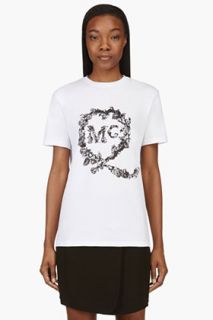 Mcq Alexander Mcqueen White Monogram Logo T_shirt