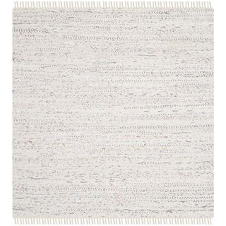 Safavieh Hand woven Rag Rug White Cotton Rug (6 Square)