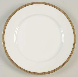 Willaim Guerin Gue11 Luncheon Plate, Fine China Dinnerware   Gold Encrusted Band