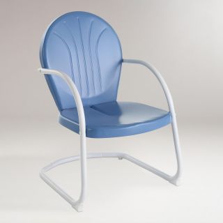 Blue Durresi Metal Chair   World Market
