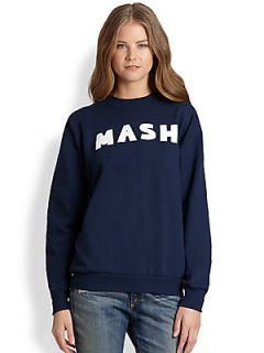 Rachel Antonoff MASH Printed Cotton Sweatshirt   Dark Blue