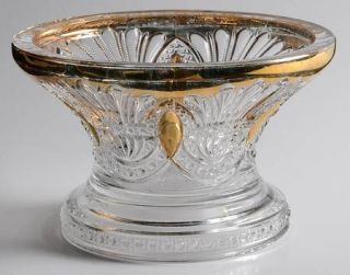 Heisey Prince Of Wales Plumes Gold Trim Punch Bowl Stand   Stem #355, Plume Desi