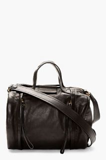 Marc By Marc Jacobs Black Leather Moto Duffle Bag