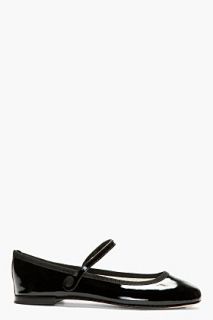 Repetto Black Patent Leather Lio Mary Jane Flats