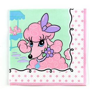 Pink Poodle in Paris Lunch Napkins