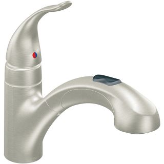 Moen 67315csl Integra 1 handle Low Arc Steel Pullout Kitchen Faucet