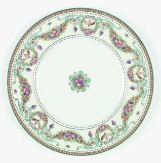 Royal Worcester Windsor (Older, Green Trim) Dinner Plate, Fine China Dinnerware
