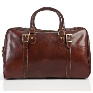 Alberto Bellucci Milano Leather Travel Duffle Bag Made In Italy