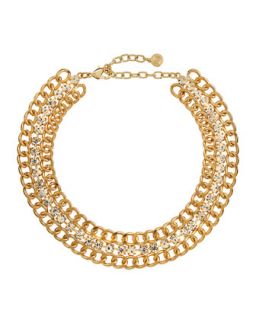 Golden Crystal Link Necklace