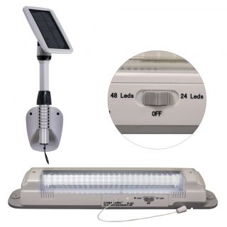 Gama Sonic GS16LD Solar Shed Light, My Shed 3 Series LED Light Gray