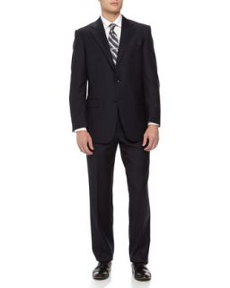 Two Piece Wool Suit, Navy