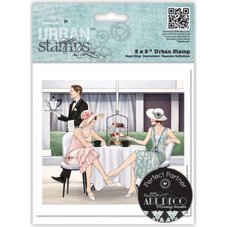 Papermania Art Deco Urban Stamps 5x5 afternoon Tea