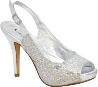 Womens Lava Shoes Heidi   Silver Sequins Prom Shoes