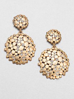 ABS by Allen Schwartz Jewelry Pavé Double Drop Earrings   Gold