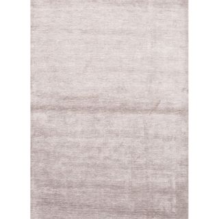 Hand loomed Solid Pattern Grey Rug (36 X 56)