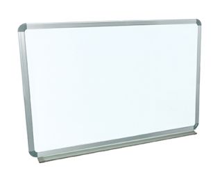 Luxor Furniture 36x24 in Painted Steel Magnetic White Board w/ Aluminum Frame & Tray