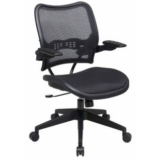 Office Star Air Grid Seat and Back Space Seating Deluxe Office Chair with Can