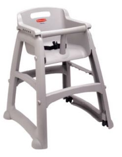 Rubbermaid Sturdy Chair Youth Seat with Wheels   Platinum