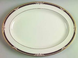 Royal Doulton Andover 16 Oval Serving Platter, Fine China Dinnerware   Bone,Bla