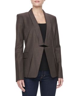 Relaxed Notched Collar Blazer, Heather