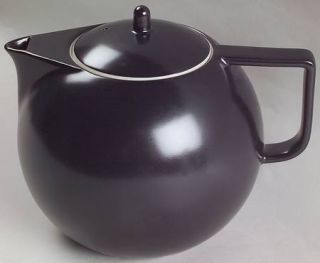 Sasaki China Colorstone Black (Matte,No Texture) Teapot & Lid, Fine China Dinner