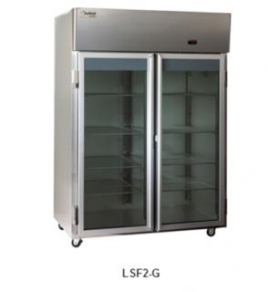 Delfield Scientific 56 Reach In Freezer   (2) Glass Full Door, Aluminum/Stainless