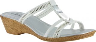 Womens Easy Street Bari   White/Silver Ornamented Shoes