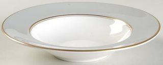 Royal Worcester Ventura Grey Rim Soup Bowl, Fine China Dinnerware   Gray Rim, Go
