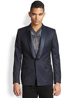 Versace Collection Shawl Collar Dinner Jacket   Blue