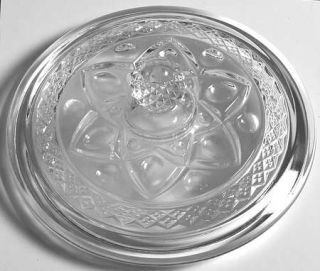 Imperial Glass Ohio Cape Cod Clear (#1602 + #160) Round Butter Lid, Lid Only   C