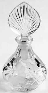 Princess House Crystal Heritage Romance Collection Oval Perfume Bottle with Stop