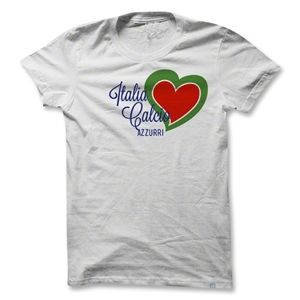 Objectivo Womens Italy Heart Soccer T Shirt (White)