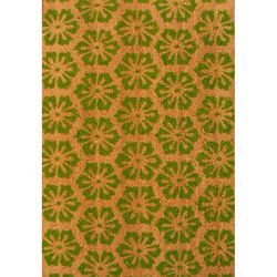 Cocoa Matting Green Burst Tan Door Mat (16 X 24)