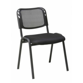 Office Star Work Smart Armless Stacking Chair in Black STC2020A4