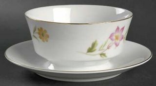 Mikasa Ardmore Gravy Boat with Attached Underplate, Fine China Dinnerware   Cout