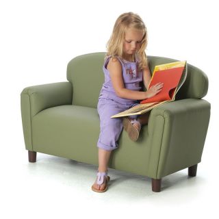 Brand New World Enviro Child Upholstered Preschool Sofa Sage   FP2S100