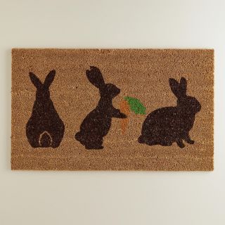 Bunny Silhouette Doormat   World Market