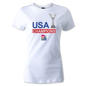 365 Inc FIFA U 20 Womens World Cup Champions Womens T Shirt (White)