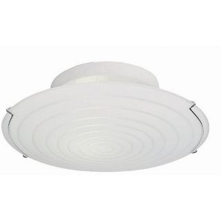 Contemporary 1 light Semi Flush White Fluorescent Ceiling Light