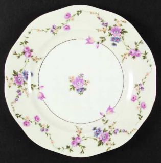 Baronet Juliet Dinner Plate, Fine China Dinnerware   Multicolor Flowers & Swags,