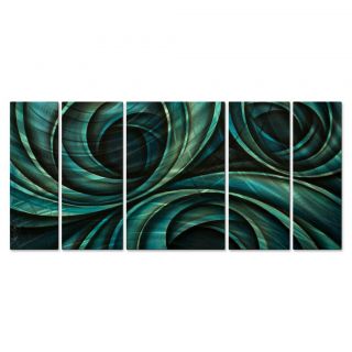 Michael Lang Rolling Metal Wall Decor 5 piece Set (LargeSubject AbstractMedium MetalOuter dimensions 23.5 inches high x 56 inches wide x 1 inches deep )