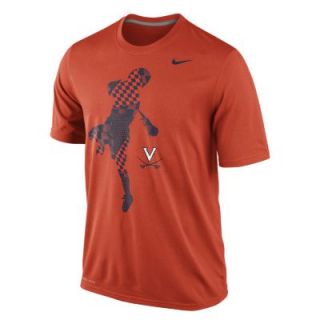 Nike College Lacrosse Dri FIT Legend 1.3 (Virginia) Mens T Shirt   ORANGE
