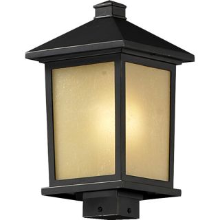 Holbrook Oil rubbed Bronze Outdoor Post Light Fixture With Line Switch