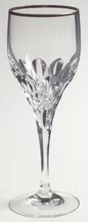 Gorham Diamond Gold (Newer) Wine Glass   Gold Trim, Cut On   Stem