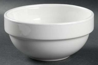 Linden Street Stack It White Soup/Cereal Bowl, Fine China Dinnerware   All White