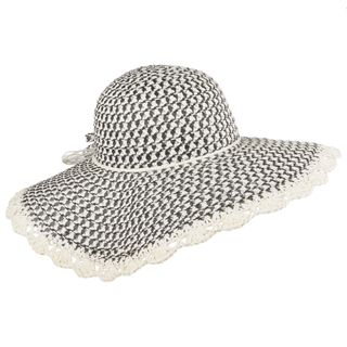 Journee Collection Womens Bow Accent Brim Paper Hat (100 percent paper Click here to view our hat sizing guide)