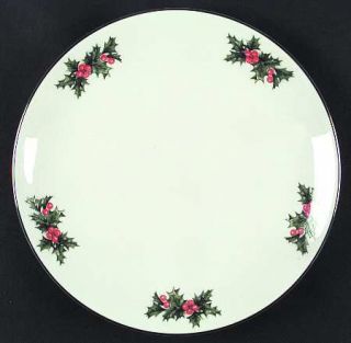 Triomphe Tri2 Dinner Plate, Fine China Dinnerware   Holly & Red Berries Platinum