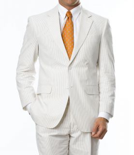 Stays Cool 2 Button Seersucker Suit Plain Front Extended Sizes. JoS. A. Bank